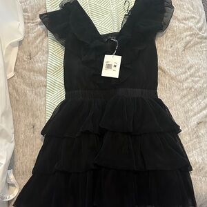 Endless Rose Black Ruffle Mini Dress